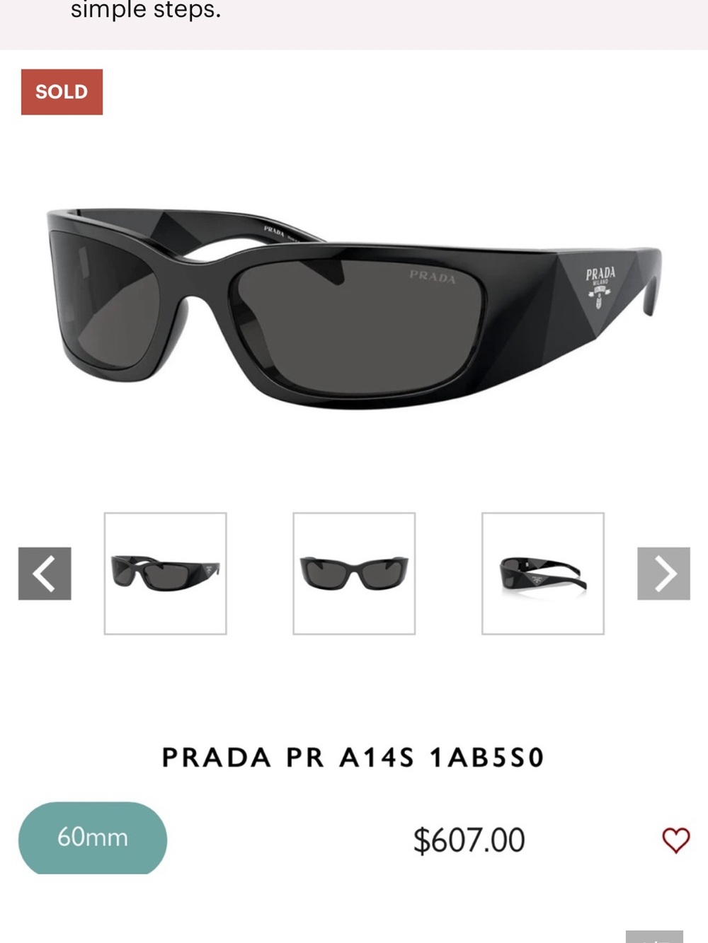 Prada PR A14S 1AB5S0 sunglasses